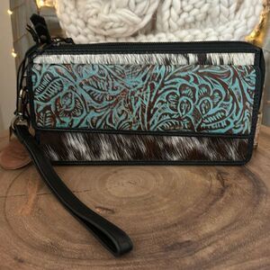 Myra Bag Kettle Hill Hand-Tooled Banded Wallet